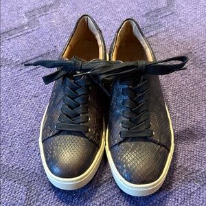 Frye Brown Snakeskjn Leather Sneakers